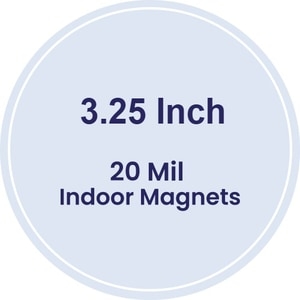 Magnet - 3.25" Diameter Circle - 20 Mil