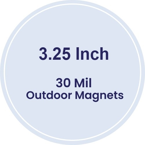 Magnet - 3.25" Diameter Circle - 30 Mil - Outdoor Safe