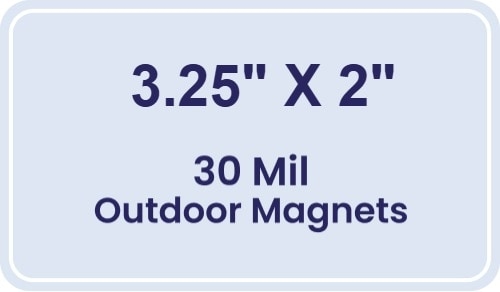 Magnet - 3.25x2 Round Corners - 30 Mil - Outdoor Safe