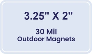 Magnet - 3.25x2 Round Corners - 30 Mil - Outdoor Safe