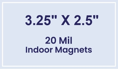 Magnet - 3.25x2.5 Square Corners - 20 Mil