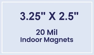 Magnet - 3.25x2.5 Square Corners - 20 Mil