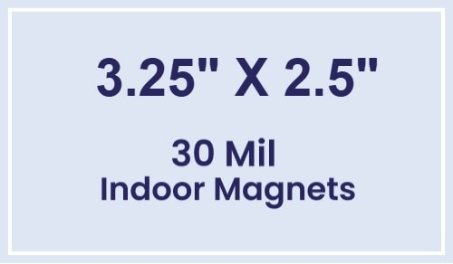 Magnet - 3.25x2.5 Square Corners - 30 Mil
