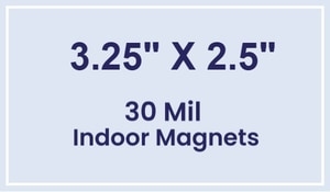 Magnet - 3.25x2.5 Square Corners - 30 Mil