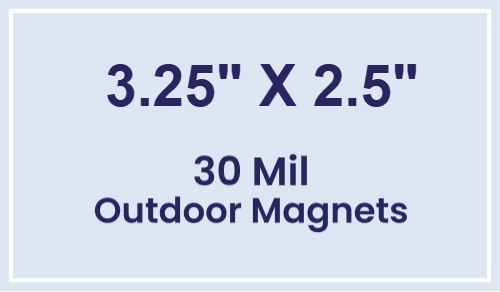 Magnet - 3.25x2.5 Square Corners - 30 Mil - Outdoor Safe
