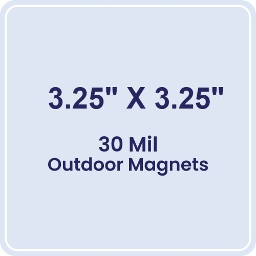 Magnet - 3.25x3.25 Round Corners - 30 Mil - Outdoor Safe