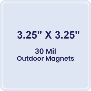 Magnet - 3.25x3.25 Round Corners - 30 Mil - Outdoor Safe