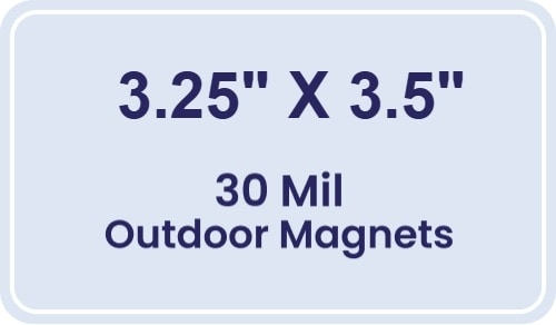 Magnet - 3.25x3.5 Round Corners - 30 Mil - Outdoor Safe