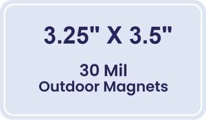 Magnet - 3.25x3.5 Round Corners - 30 Mil - Outdoor Safe