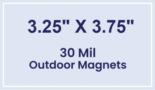 Magnet - 3.25x3.75 Square Corners - 30 Mil - Outdoor Safe