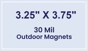 Magnet - 3.25x3.75 Square Corners - 30 Mil - Outdoor Safe