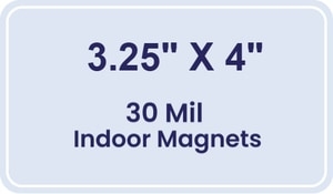 Magnet - 3.25x4 Round Corners - 30 Mil