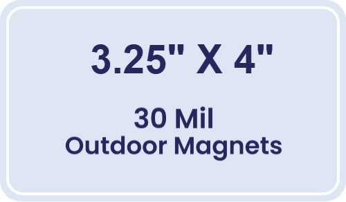 Magnet - 3.25x4 Round Corners - 30 Mil - Outdoor Safe