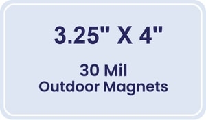 Magnet - 3.25x4 Round Corners - 30 Mil - Outdoor Safe