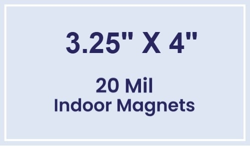 Magnet - 3.25x4 Square Corners - 20 Mil