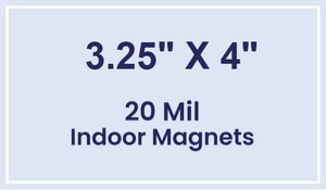 Magnet - 3.25x4 Square Corners - 20 Mil