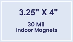 Magnet - 3.25x4 Square Corners - 30 Mil