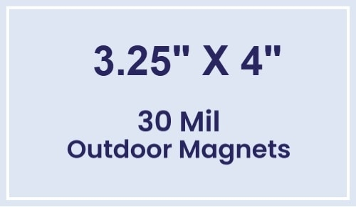 Magnet - 3.25x4 Square Corners - 30 Mil - Outdoor Safe