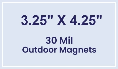 Magnet - 3.25x4.25 Square Corners - 30 Mil - Outdoor Safe