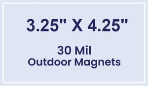 Magnet - 3.25x4.25 Square Corners - 30 Mil - Outdoor Safe