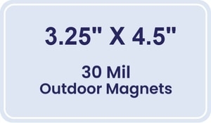 Magnet - 3.25x4.5 Round Corners - 30 Mil - Outdoor Safe