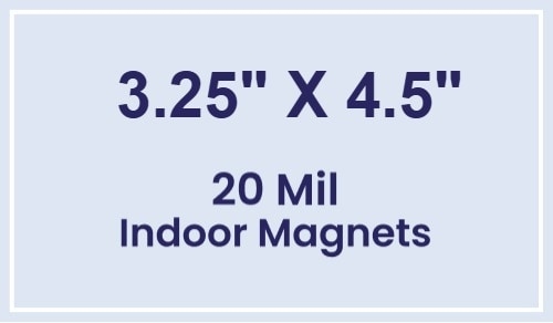 Magnet - 3.25x4.5 Square Corners - 20 Mil