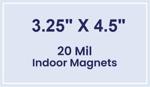 Magnet - 3.25x4.5 Square Corners - 20 Mil