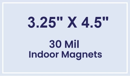 Magnet - 3.25x4.5 Square Corners - 30 Mil