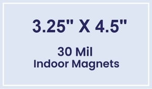 Magnet - 3.25x4.5 Square Corners - 30 Mil