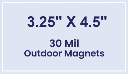 Magnet - 3.25x4.5 Square Corners - 30 Mil - Outdoor Safe