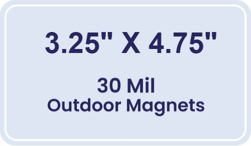 Magnet - 3.25x4.75 Round Corners - 30 Mil - Outdoor Safe