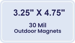 Magnet - 3.25x4.75 Round Corners - 30 Mil - Outdoor Safe