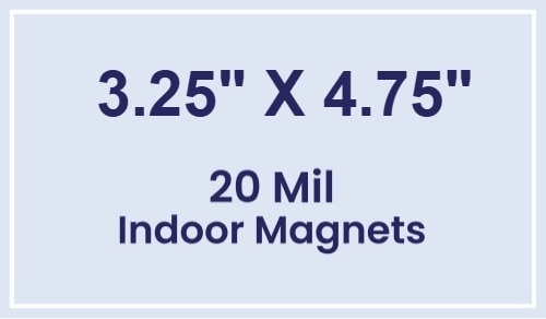 Magnet - 3.25x4.75 Square Corners - 20 mil