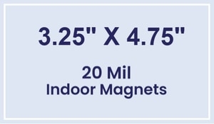Magnet - 3.25x4.75 Square Corners - 20 mil