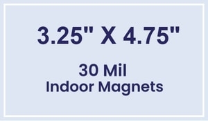 Magnet - 3.25x4.75 Square Corners - 30 Mil