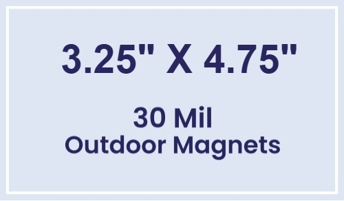Magnet - 3.25x4.75 Square Corners - 30 Mil - Outdoor Safe