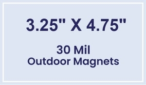 Magnet - 3.25x4.75 Square Corners - 30 Mil - Outdoor Safe