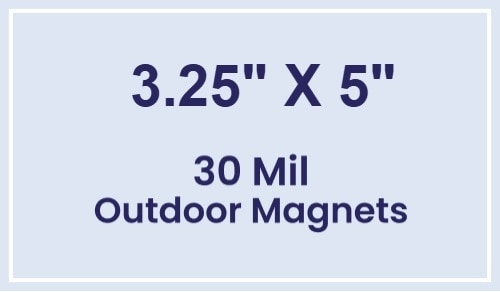 Magnet - 3.25x5 Square Corners - 30 Mil - Outdoor Safe