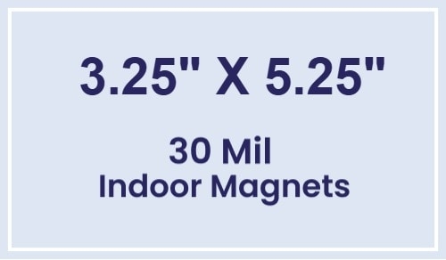 Magnet - 3.25x5.25 Square Corners - 30 Mil