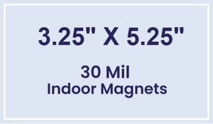 Magnet - 3.25x5.25 Square Corners - 30 Mil