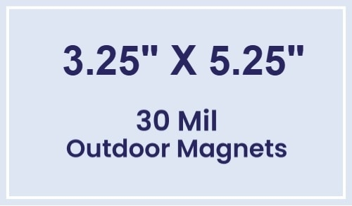 Magnet - 3.25x5.25 Square Corners - 30 Mil - Outdoor Safe