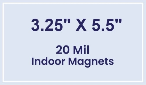 Magnet - 3.25x5.5 Square Corners - 20 mil