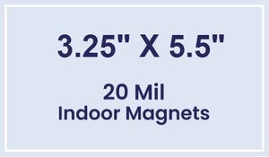 Magnet - 3.25x5.5 Square Corners - 20 mil