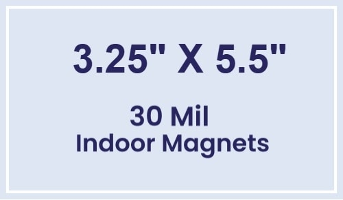 Magnet - 3.25x5.5 Square Corners - 30 Mil