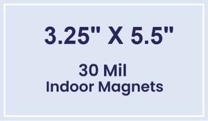 Magnet - 3.25x5.5 Square Corners - 30 Mil