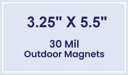 Magnet - 3.25x5.5 Square Corners - 30 Mil - Outdoor Safe