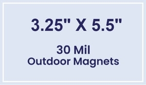 Magnet - 3.25x5.5 Square Corners - 30 Mil - Outdoor Safe