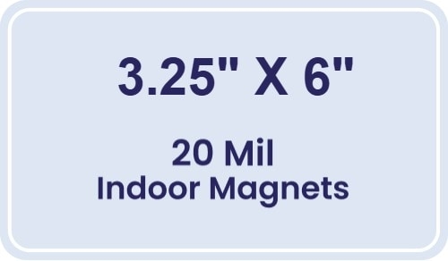 Magnet - 3.25x6 Round Corners - 20 Mil