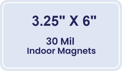 Magnet - 3.25x6 Round Corners - 30 Mil