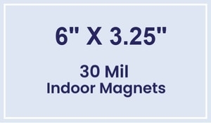 Magnet - 3.25x6 Square Corners - 30 Mil